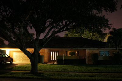 House at night