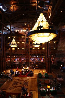 Wilderness Lodge lobby from the side
