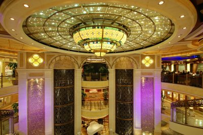 Piazza ceiling at night