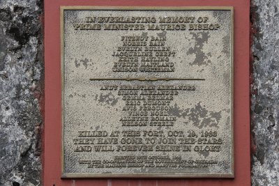 Plaque reminding of 1983 war