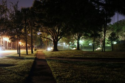 Neighborhood street night