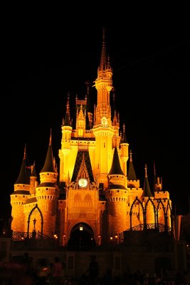 Cinderella's Castle - orange lights