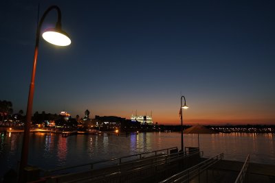 Downtown Disney sunset from the dock