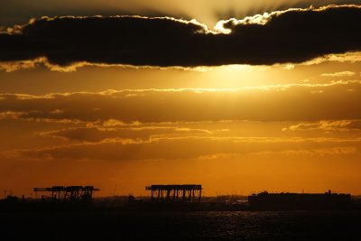 Sunset over Port Everglades