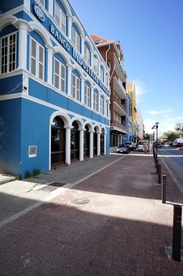 Curacao street on Sint Anna Bay