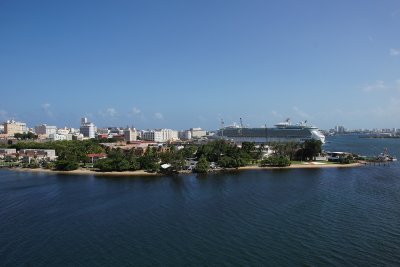 U.S. Coast Guard station San Juan and cruise ship