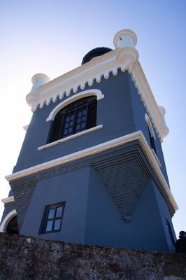 Looking up at El Morro lighthouse