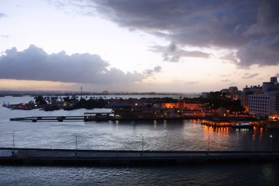 San Juan Coast Guard station at dusk