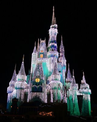 Christmas castle lights