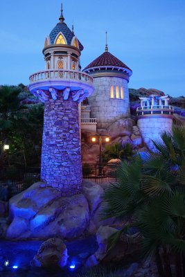 Eric's castle at night