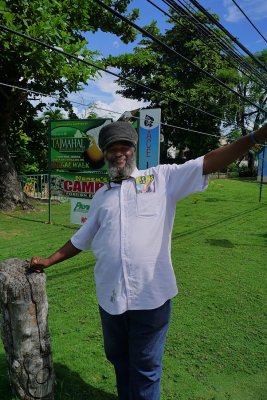 Jamaican tour guide trying to sell his services
