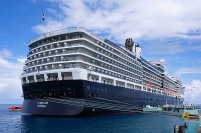 Eurodam's stern in Jamaica