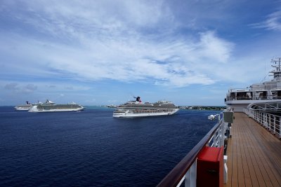 Eurodam and 3 other vessels in Grand Cayman
