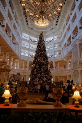 Grand Floridian lobby and Christmas tree