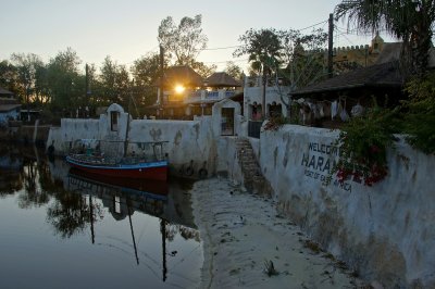 Sun setting over Harambe