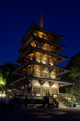 Japan pagoda at night