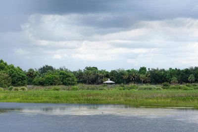 Green Cay Wetlands, stormy skies