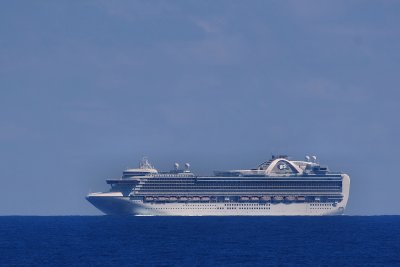 Emerald Princess way out at sea