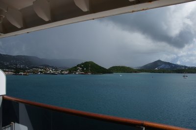 Sheets of rain over St. Thomas