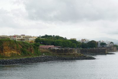 San Juan city walls on the harbor