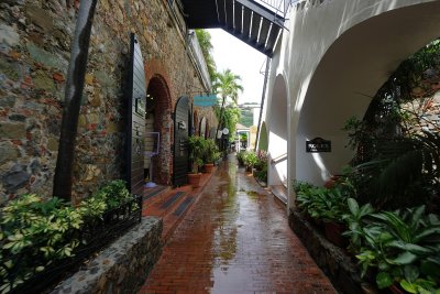 Old paved alley in Charlotte Amalie