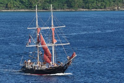 Tourist-laden pirate ship, St. Thomas