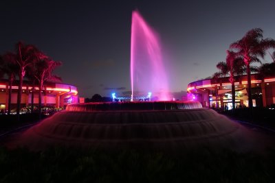 Epcot fountain at night