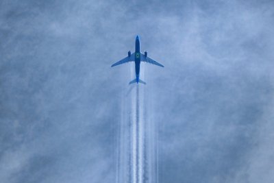 Brazilian Azul airliner high above