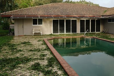 Looking back over the deck and the house