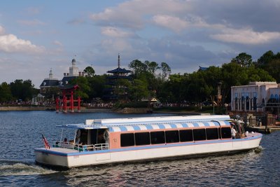 Epcot boat pulling into Morocco