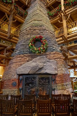 Wilderness Lodge fireplace