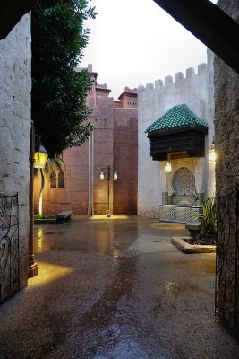 Streets of Morocco in the rain