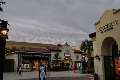 Mammatus clouds over Disney Springs