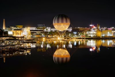 Disney Springs at night