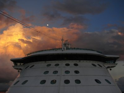 Epic skies battling over Radiance of the Seas
