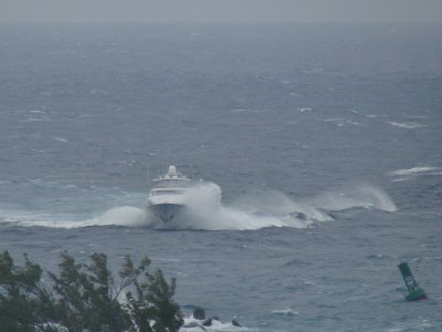 Olga powers through the surf