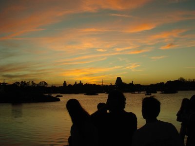 People watch the sunset, Epcot