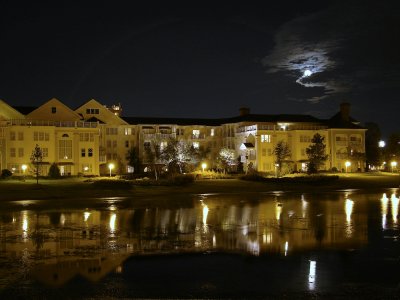 Saratoga Springs and full moon