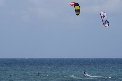 Kite boarders and their kites