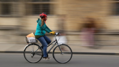 Cyclist at speed