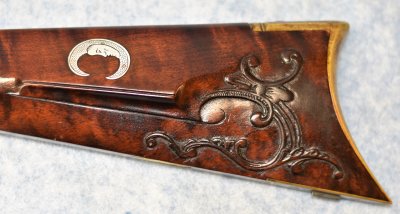 Scroll Carving on Left Buttstock