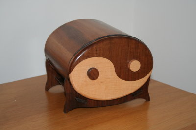 oval yin yang bandsaw box