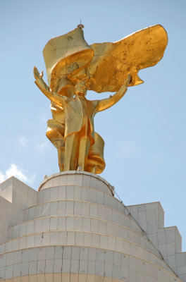 Detail, Niyazov on Neutrality Monument