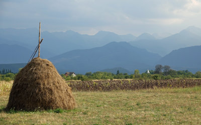 landscape with haystack