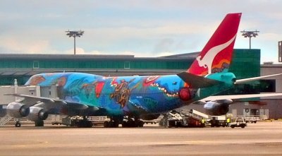 Qantas: Save Our Seas: Qantas Boeing B-747-300 VH-EBU (Nalanji Dreaming)