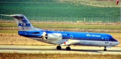 KLM F70, PH-KZA, Reverse on Misty Morning 