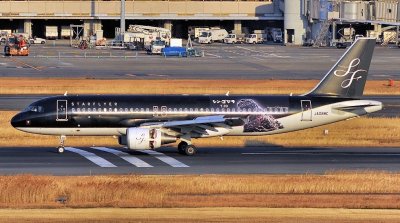 Starflyer A-320, JA08MC, 'GODZILA'', Reversing