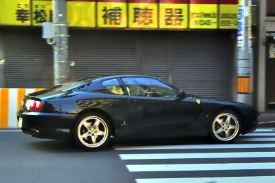 Black Ferrari In The Dark