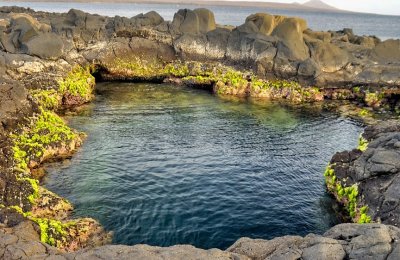 The Cave's Chimney In Low Tide