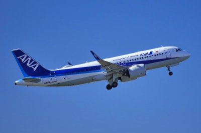 ANA's A320 NEO, JA212A, Climbing